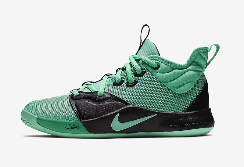 Nike PG3 GS “Menta Green” 保罗3三代签名战靴主题配色，货号: AQ2462-330  nike pg3 “menta” 第2张