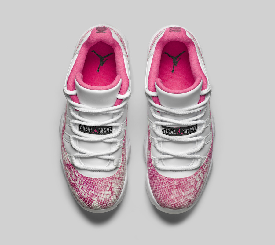 Air Jordan 11 Low “Pink Snakeskin” WMNS 粉色蛇纹，货号：AH7860-106  air jordan low “pink snakeskin” pink” 第3张