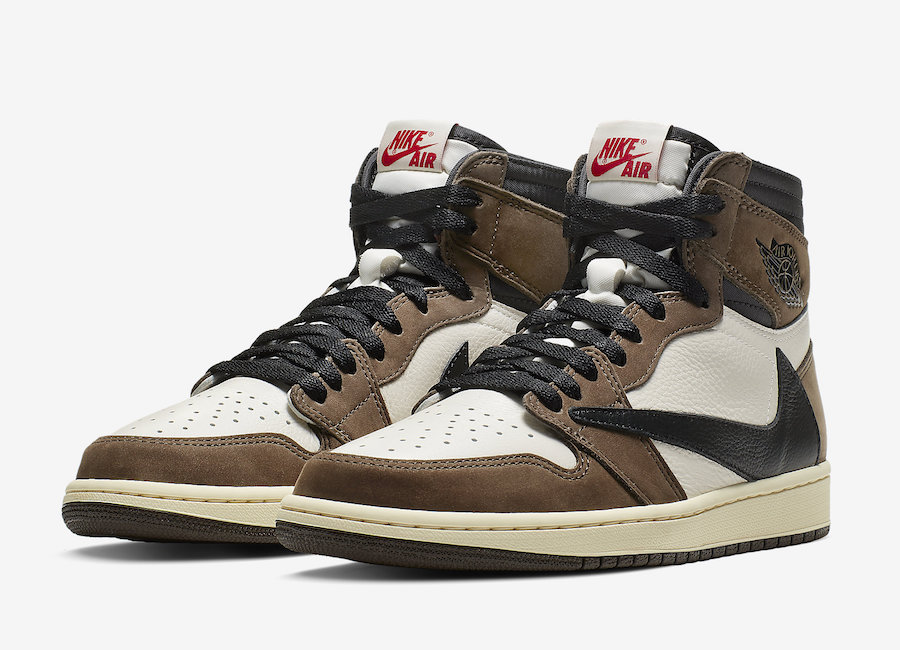 Travis Scott x Air Jordan 1 High OG TS SP 货号：CD4487-100  air jordan scott travis 第1张