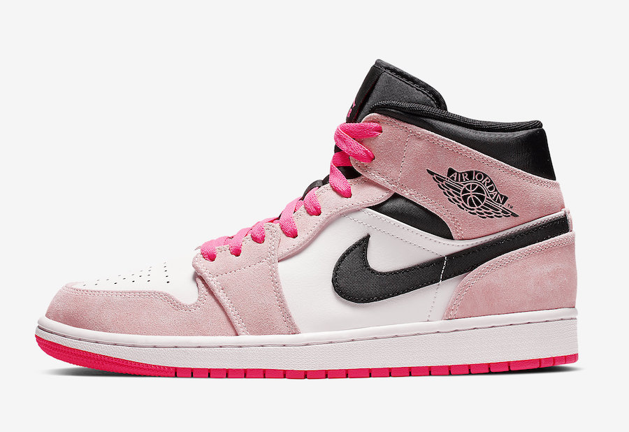 Air Jordan 1 Mid “Crimson Tint” 货号：852542-801  air jordan mid “crimson tint” “crimson” 第2张