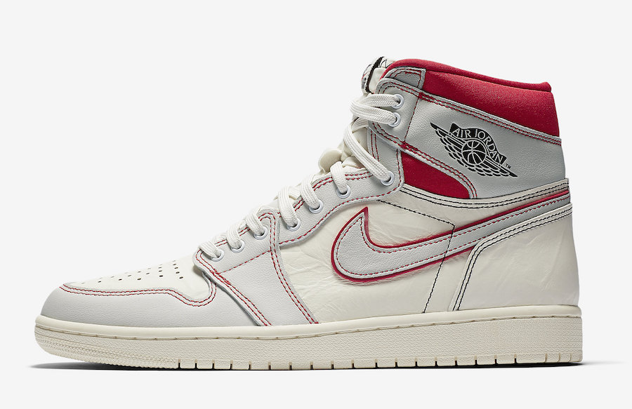 Air Jordan 1 Retro High OG “Sail/Red” 货号：555088-160  air jordan “sail” 第2张