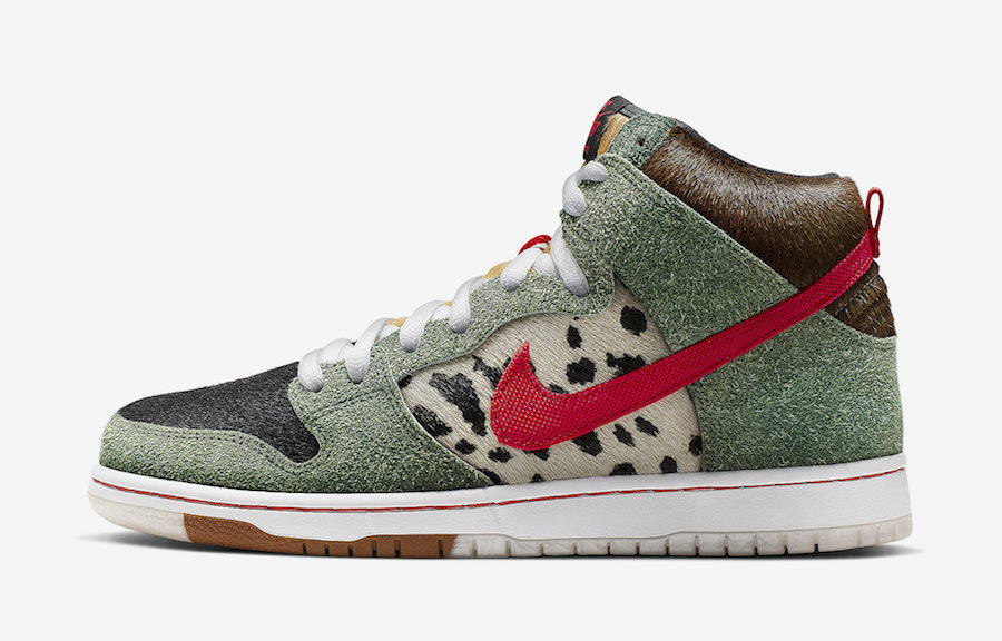 Nike SB Dunk High “Dog Walker” 遛狗主题配色，货号：BQ6827-300  dunk high “dog walker” 第2张