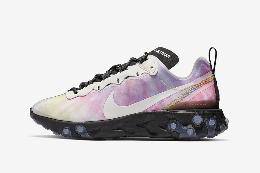 Nike React Element 55 “Tie Dye” 货号 CJ6896-901  第2张