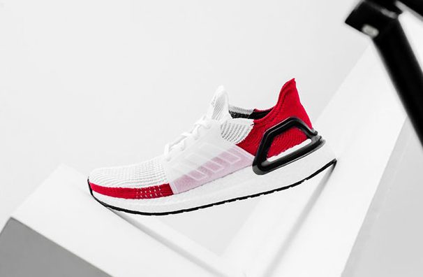 Adidas Ultra Boost 19 白红撞色UB，货号 EF1341