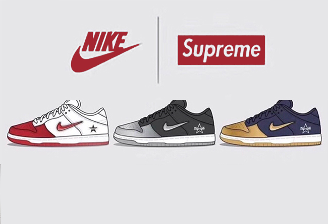 Supreme x Nike SB Dunk Low 货号 CK3480-001/CK3480-600/CK3480-700