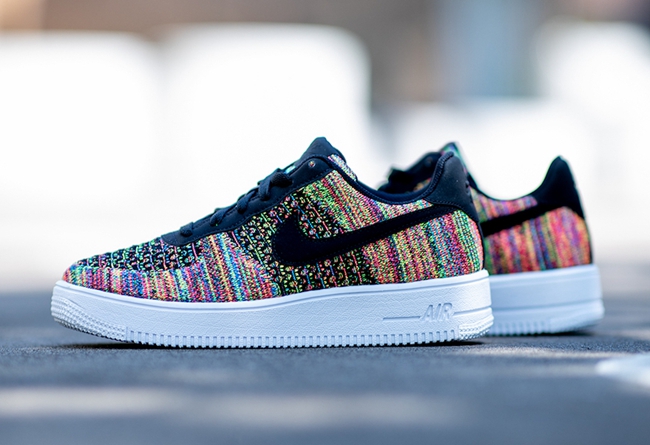 Nike Air Force 1 Flyknit 2.0 彩虹编织，货号 BV0063-002  飞线 耐克 空军一号 第1张