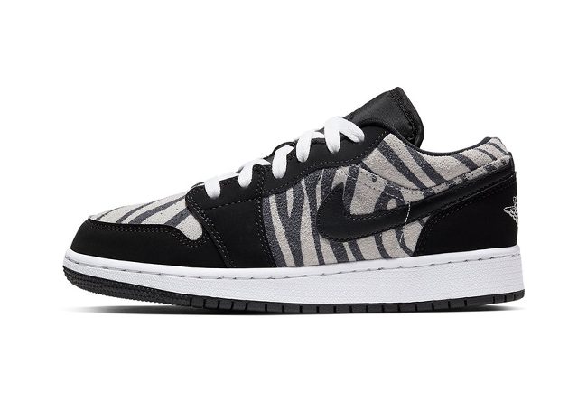 Air Jordan 1 Low GS “Zebra” 乔一低帮斑马纹，货号 553560-057  乔丹运动鞋 第1张