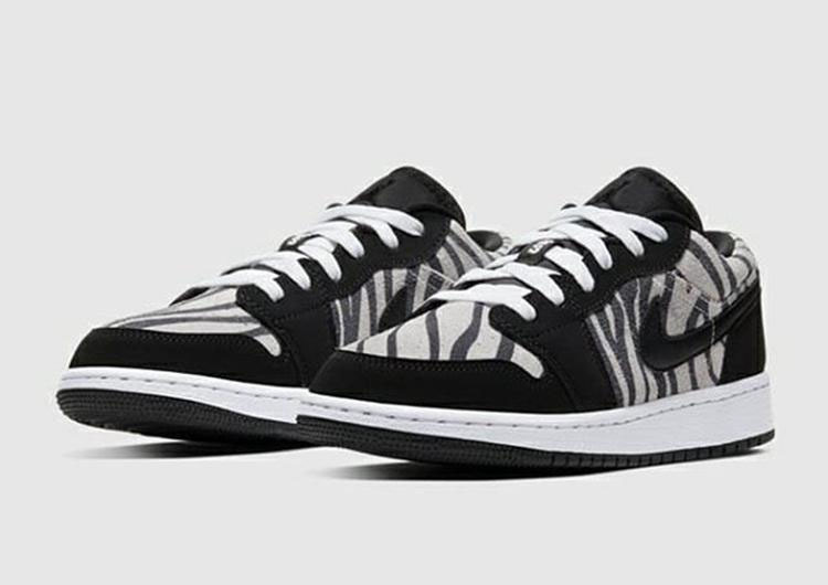 Air Jordan 1 Low GS “Zebra” 乔一低帮斑马纹，货号 553560-057  乔丹运动鞋 第2张