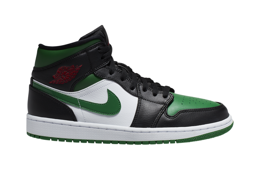 Air Jordan 1 Mid “Green Toe” 货号 554724-067