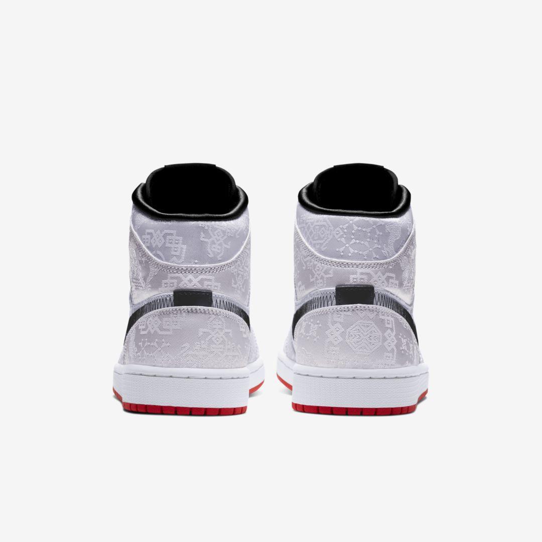 陈冠希联名乔一白丝绸 Edison Chen x Air Jordan 1 Mid 货号 CU2804-100  乔丹运动鞋 陈冠希 联名运动鞋 潮鞋 第3张