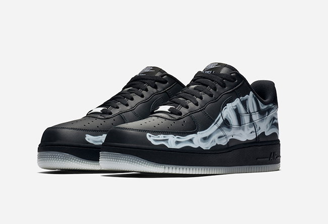 Nike Air Force 1 Low “Skeleton” 货号 BQ7541-001 空军一号万圣节黑骷髅