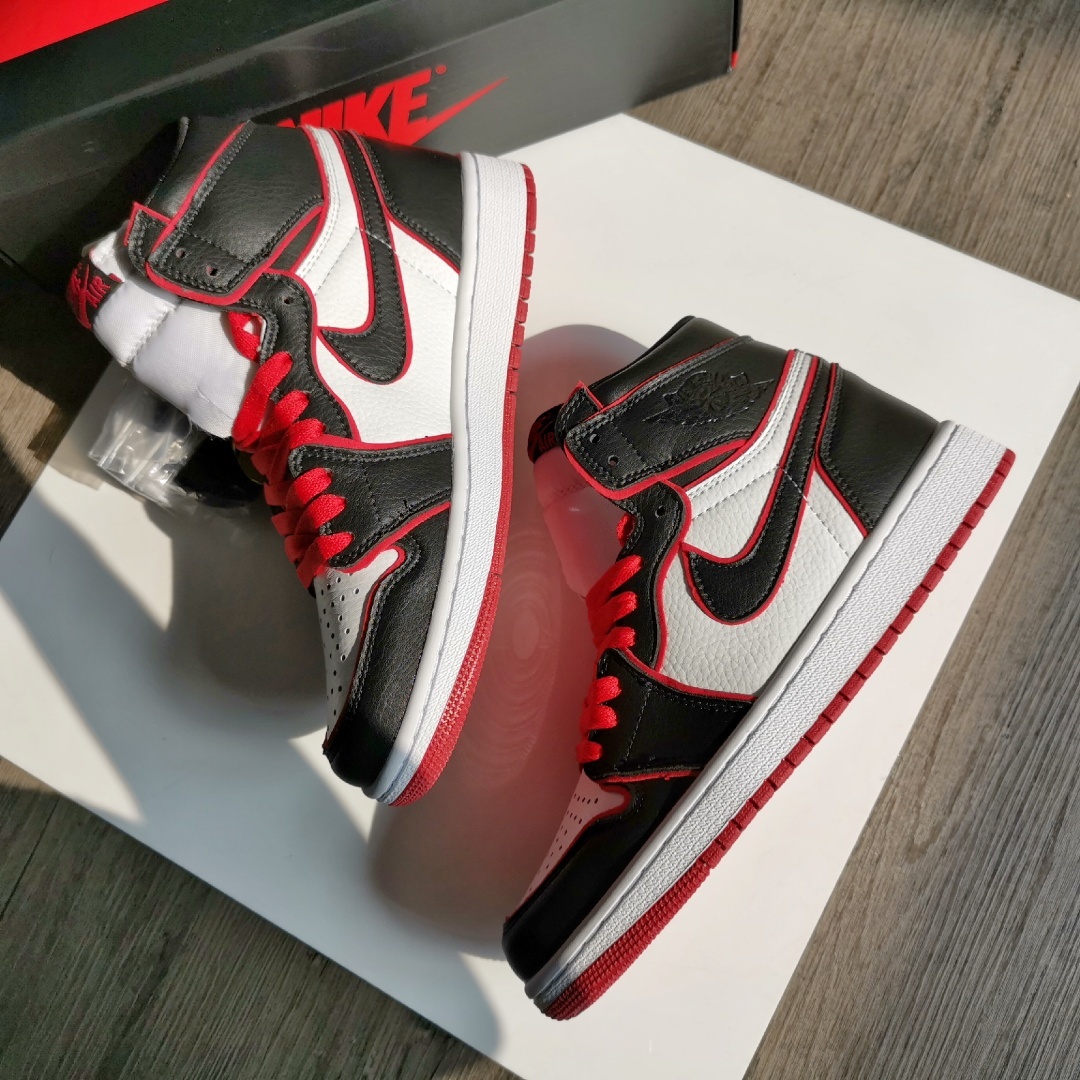 乔丹一代 头层皮 Air Jordan 1 AJ1 黑红 黑白 人类飞翔 乔1OG 红外线