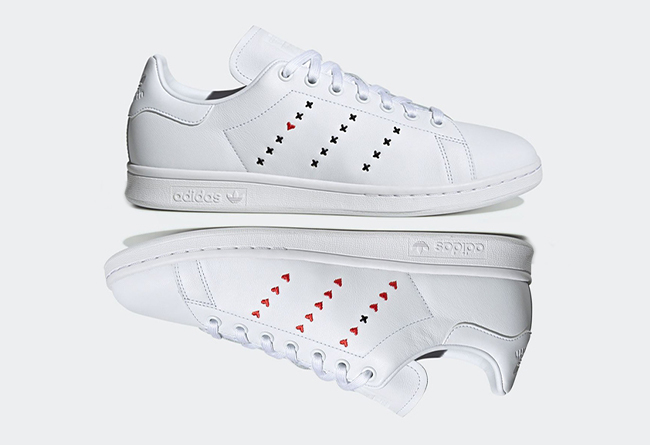 adidas Stan Smith “Heart Stripe” 货号 EG5810 / EG5811