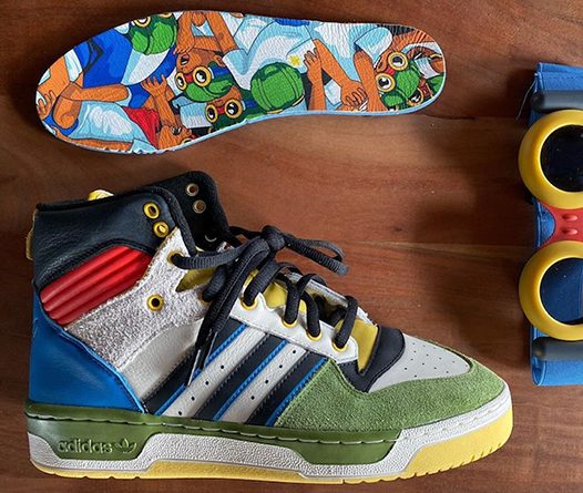 阿迪达斯三方联名 Hebru Brantley x BBC adidas Rivalry Hi  阿迪达斯 联名运动鞋 第2张