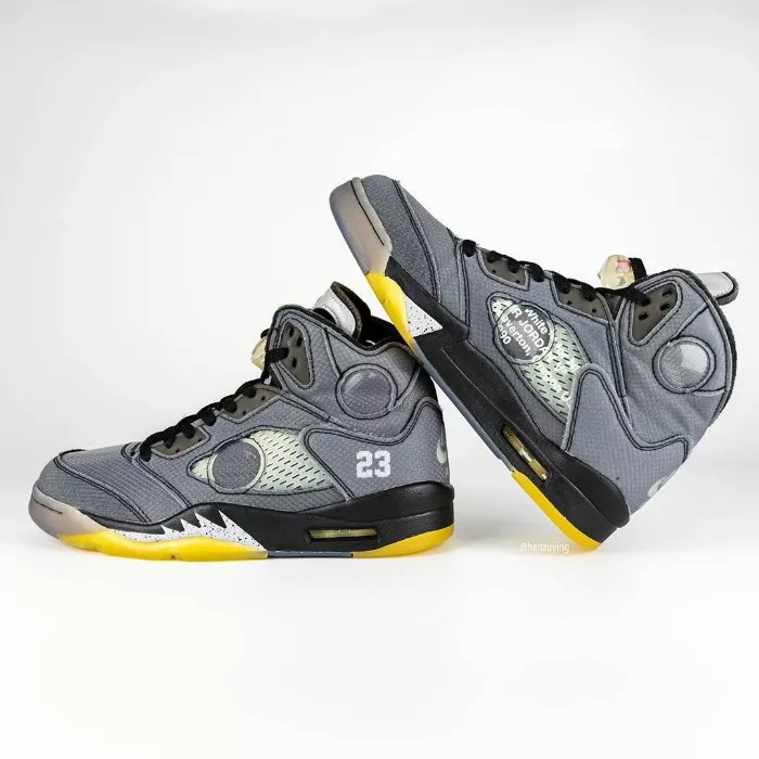 OFF-WHITE x AJ5 货号 CT8480-001  Air Jordan 5 第4张