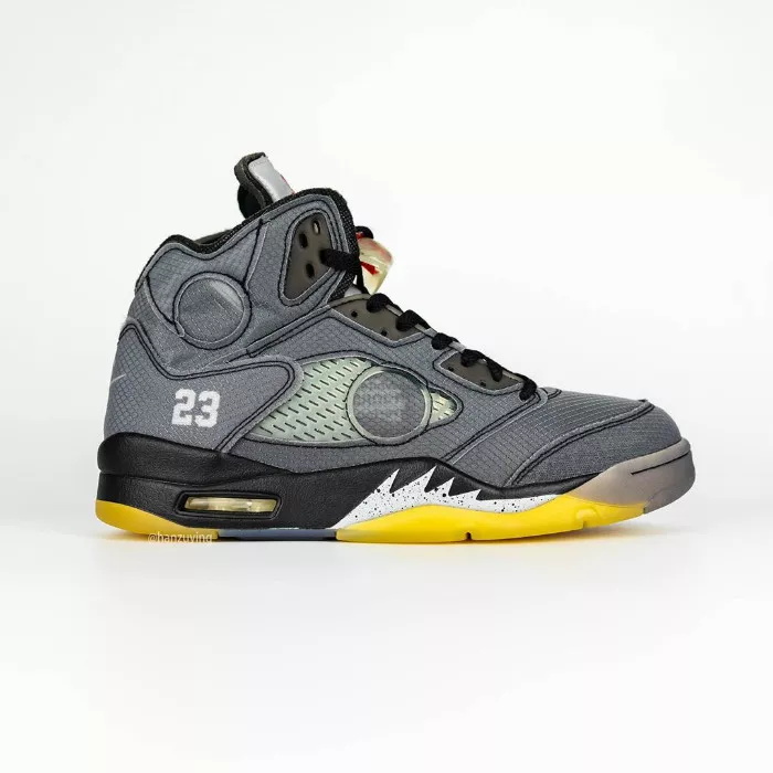 OFF-WHITE x AJ5 货号 CT8480-001  Air Jordan 5 第1张