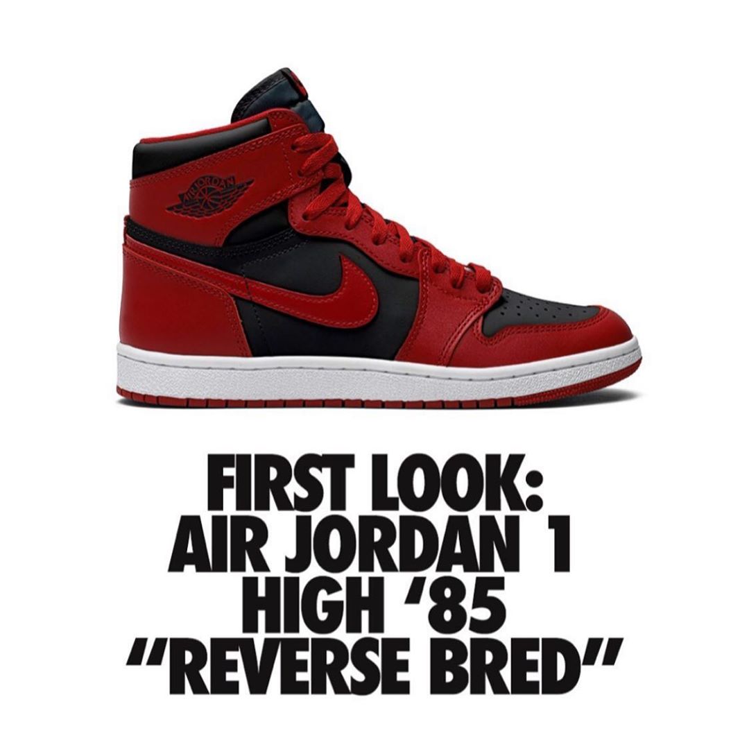 Air Jordan 1 High OG ‘85 “Reverse Bred” 货号 BQ4422-600  AJ1 发售 乔丹运动鞋 第1张