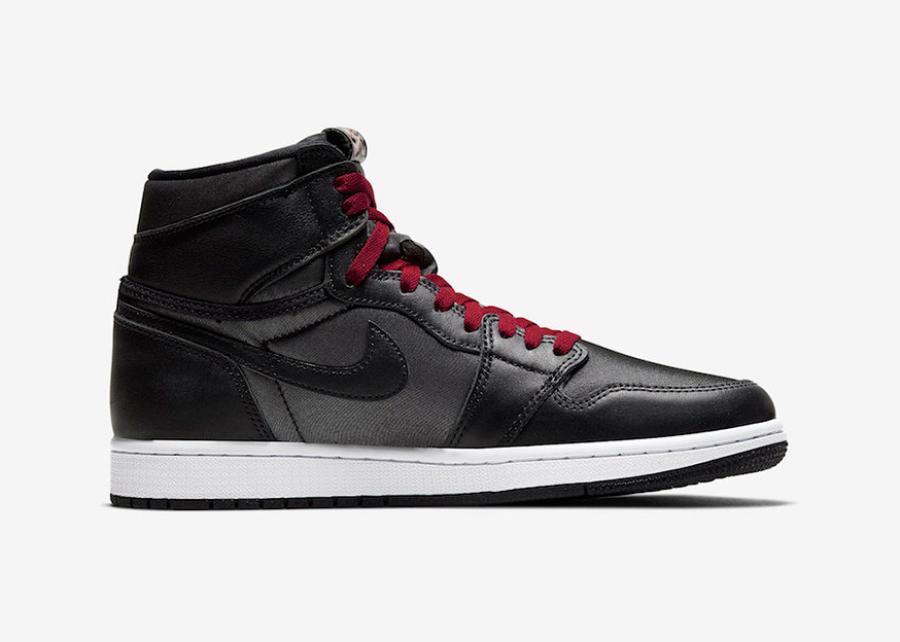 乔丹全新 AIR JORDAN 1 HIGH OG “BLACK SATIN” 黑丝绸官图释出 货号 555088-060  BLACK SATIN 黑丝绸 官图 第3张