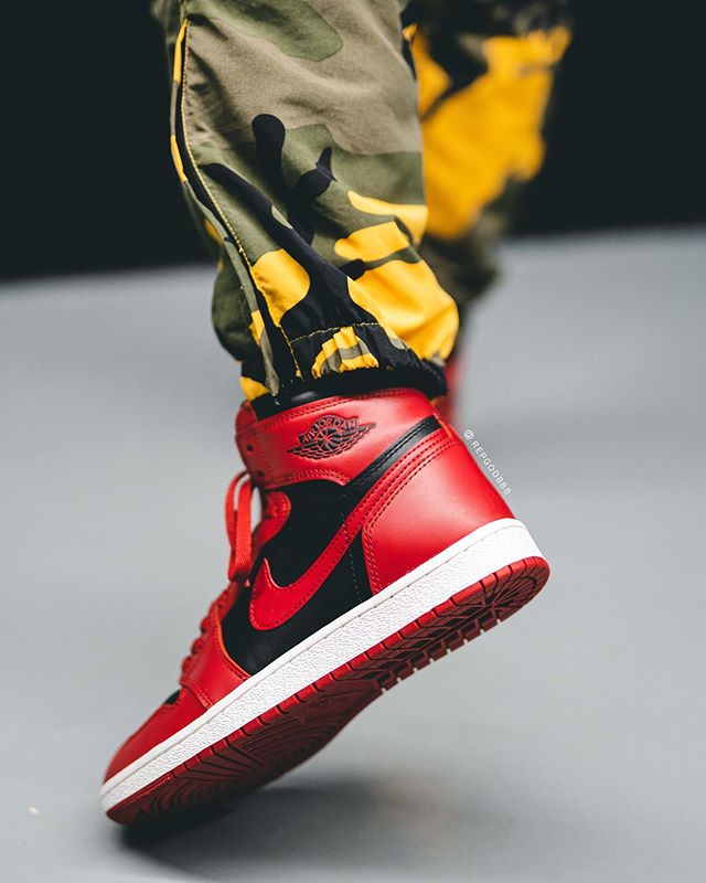 Air Jordan 1 Hi’85「Varsity Red」上脚图，完美还原85元祖版本细节  JORDAN BRAND AIR 第3张