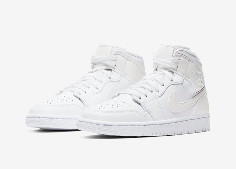 全新 AIR JORDAN 1 MID “TRIPLE WHITE” 全白配色即将上架发售  TRIPLE WHITE 全白配色 第1张