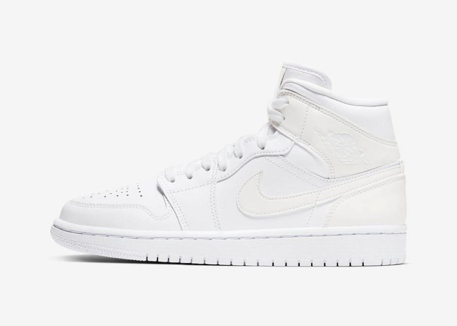 全新 AIR JORDAN 1 MID “TRIPLE WHITE” 全白配色即将上架发售  TRIPLE WHITE 全白配色 第2张