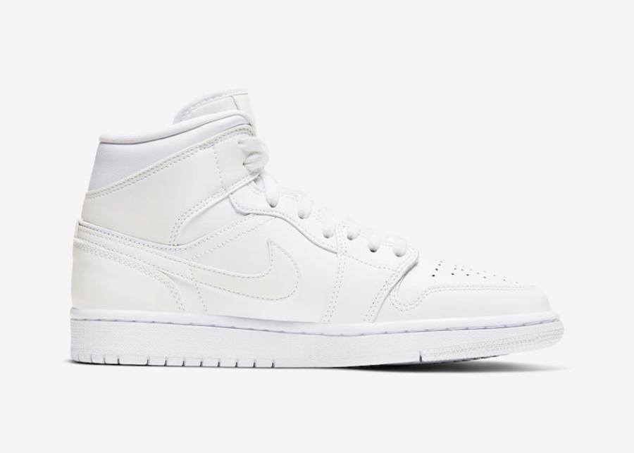 全新 AIR JORDAN 1 MID “TRIPLE WHITE” 全白配色即将上架发售  TRIPLE WHITE 全白配色 第3张